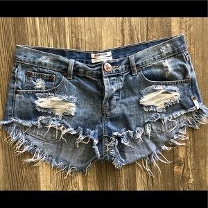 One Teaspoon Bonitas Distressed Shorts
